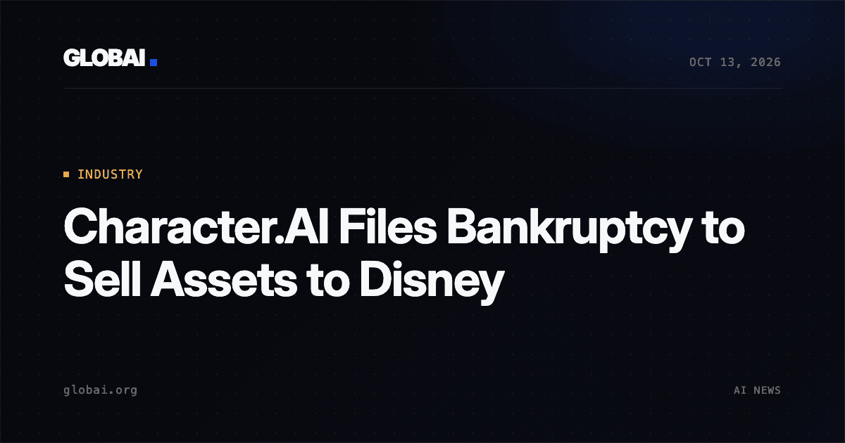 Character.AI Files Bankruptcy to Sell Assets to Disney