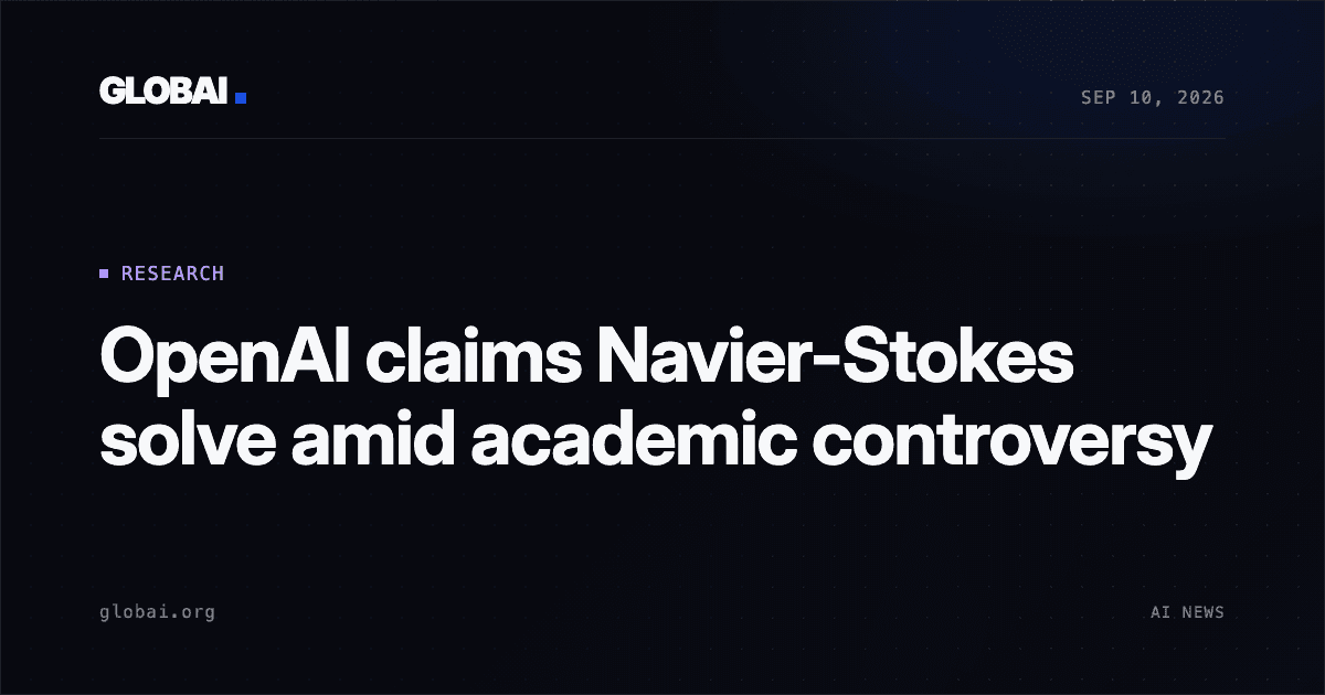 OpenAI claims Navier-Stokes solve amid academic controversy