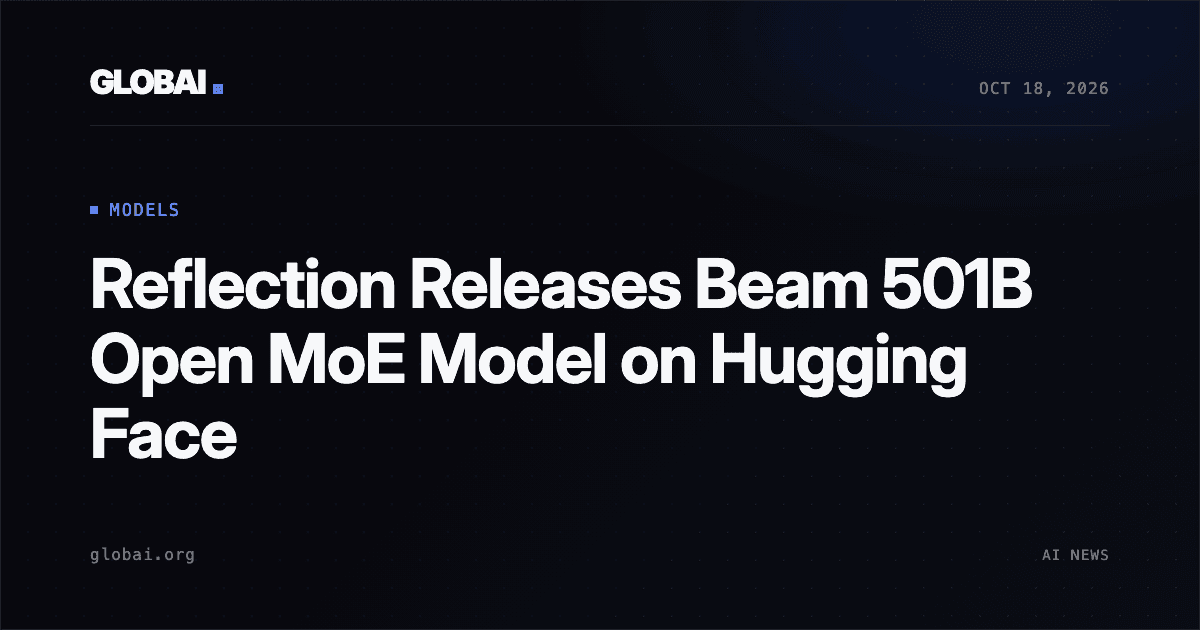 Reflection Releases Beam 501B Open MoE Model on Hugging Face