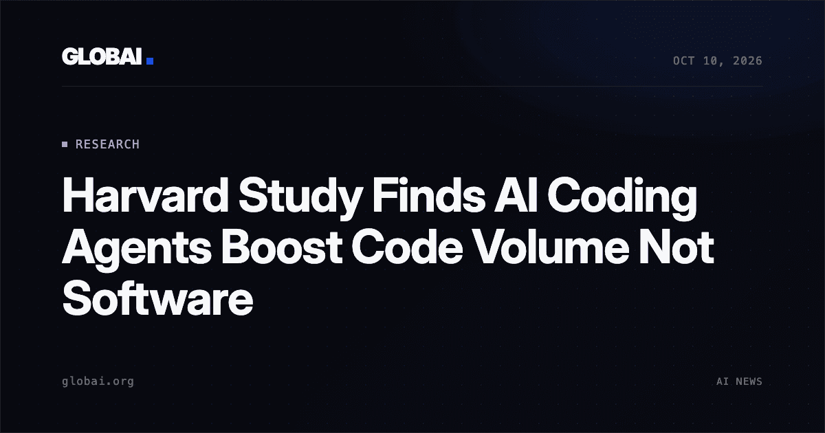 Harvard Study Finds AI Coding Agents Boost Code Volume Not Software