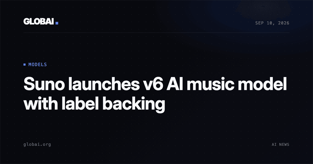 Suno launches v6 AI music model with label backing
