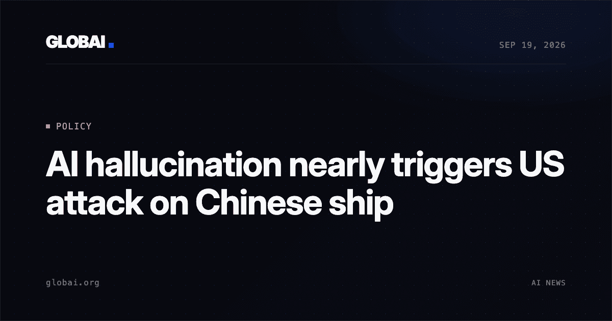 AI hallucination nearly triggers US attack on Chinese ship