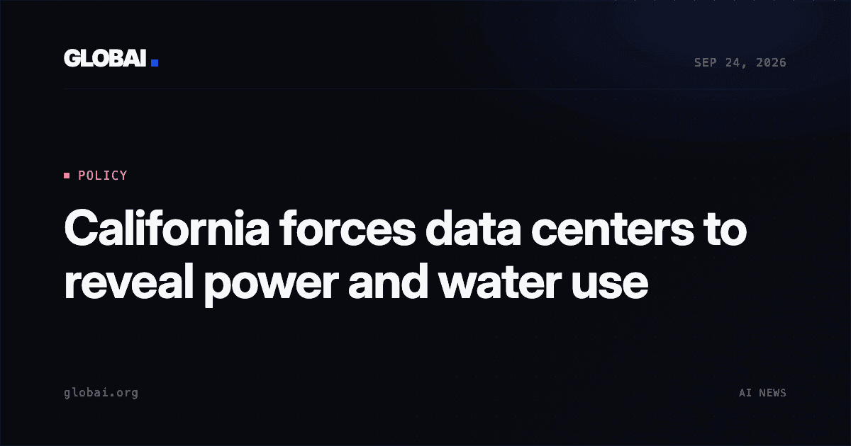 California forces data centers to reveal power and water use